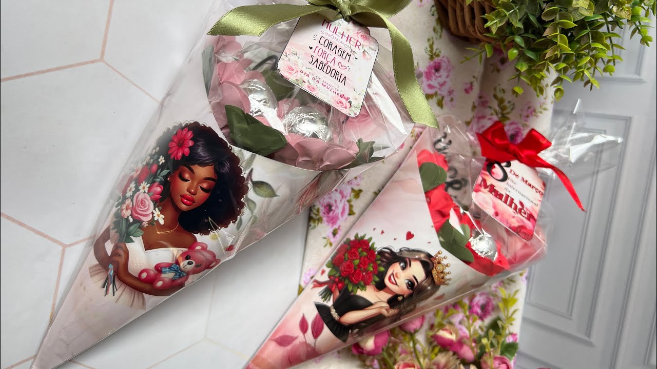 Lembrancinha dia das mulheres buquê de bombons 