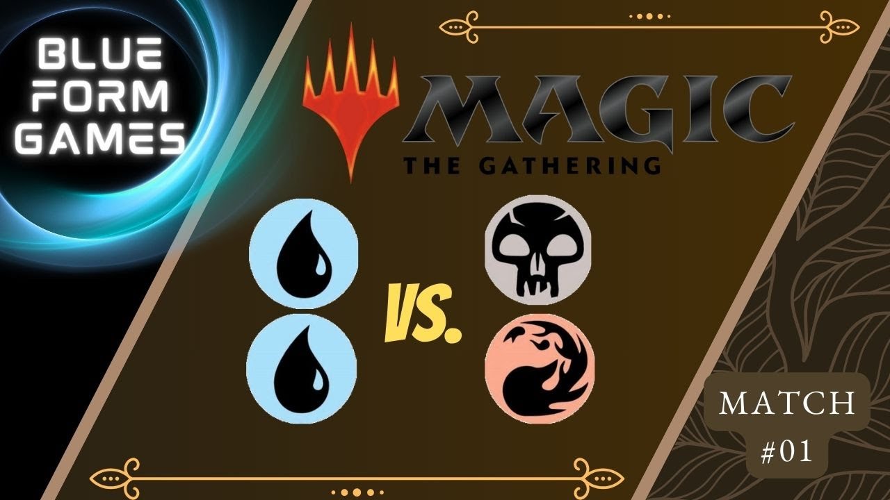 Magic The Gathering -  Foundations Jumpstart Decks! | Blue/Blue vs. Red/Black | Match #01