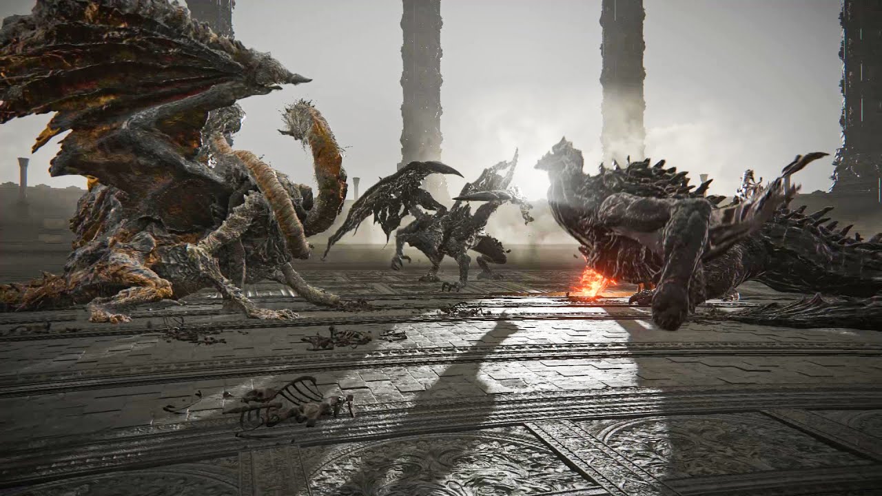 Elden Ring - Bayle the Dread vs Darkeater Midir vs Dragonlord Placidusax | Boss vs Boss Fight