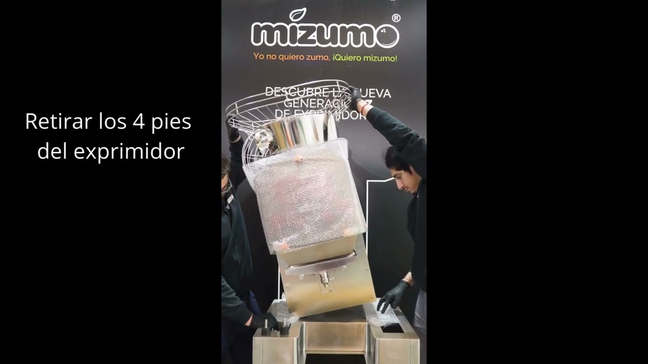 Tutorial del montaje del exprimidor Mizumo en podium