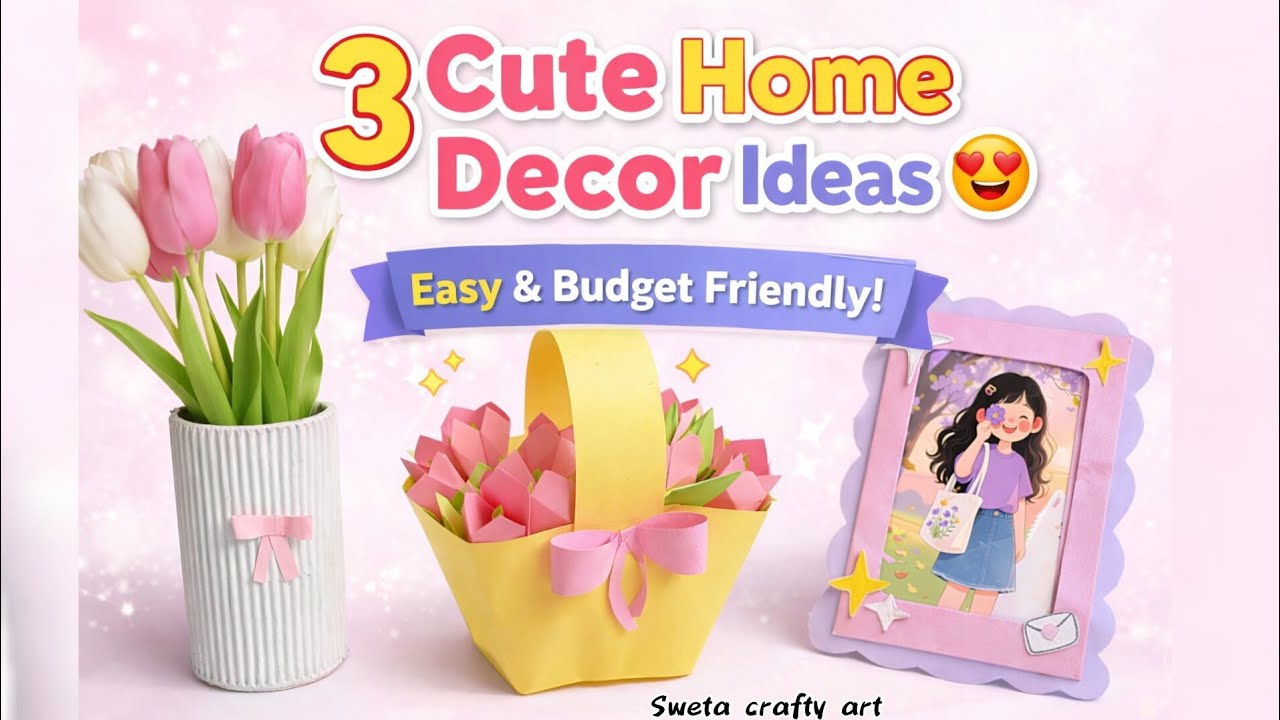 3 Cute DIY Home Decor Ideas 😍 | Easy & Budget Friendly Room Decoration