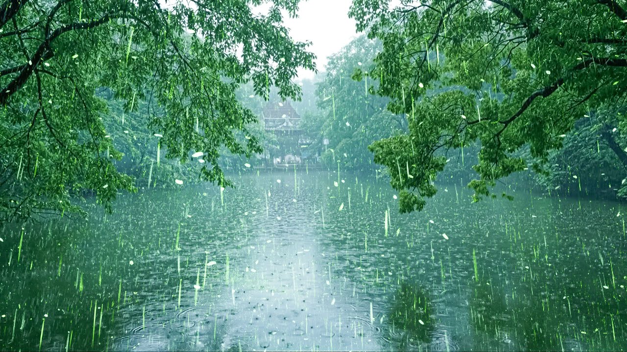 Fall Asleep with Soothing Rain Sounds on Beautiful Lake | Gentle Rain for Sleep, Focus & Meditation