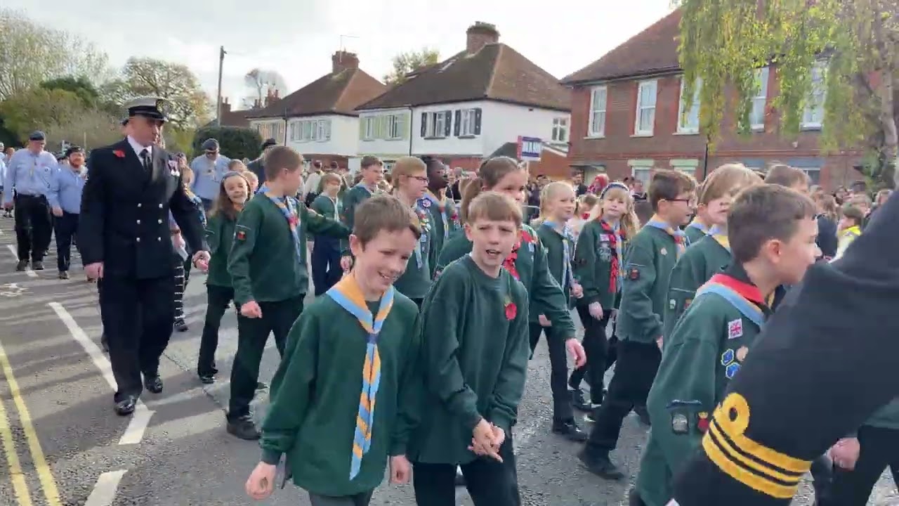 Remembrance Sunday parade in Gosport from the War Memorial Hospital