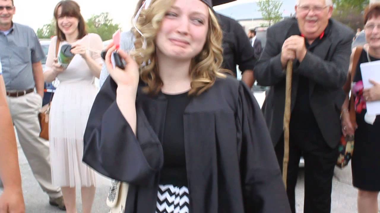 Caitlin's graduation surprise