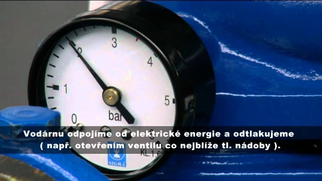 SIGMA PUMPY HRANICE - kontrola tlaku vzduchu v nádobě domácí vodárny