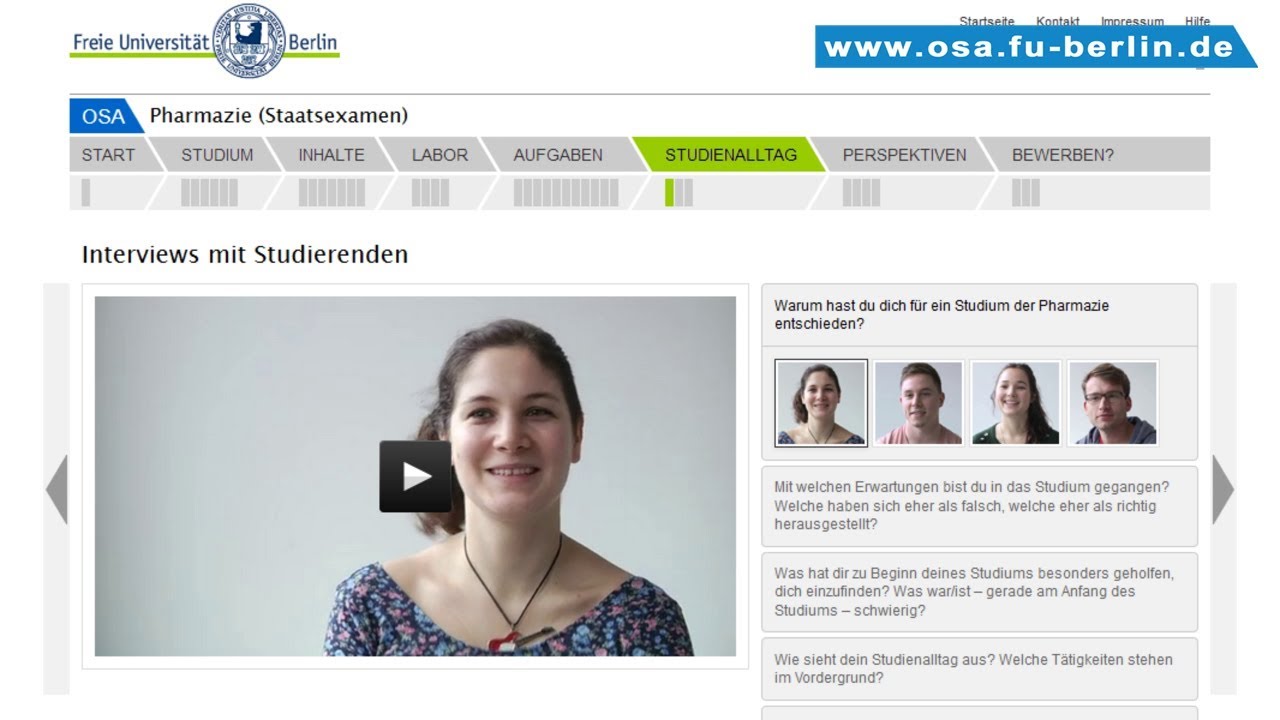 Pharmazie studieren an der Freien Universit&auml;t Berlin