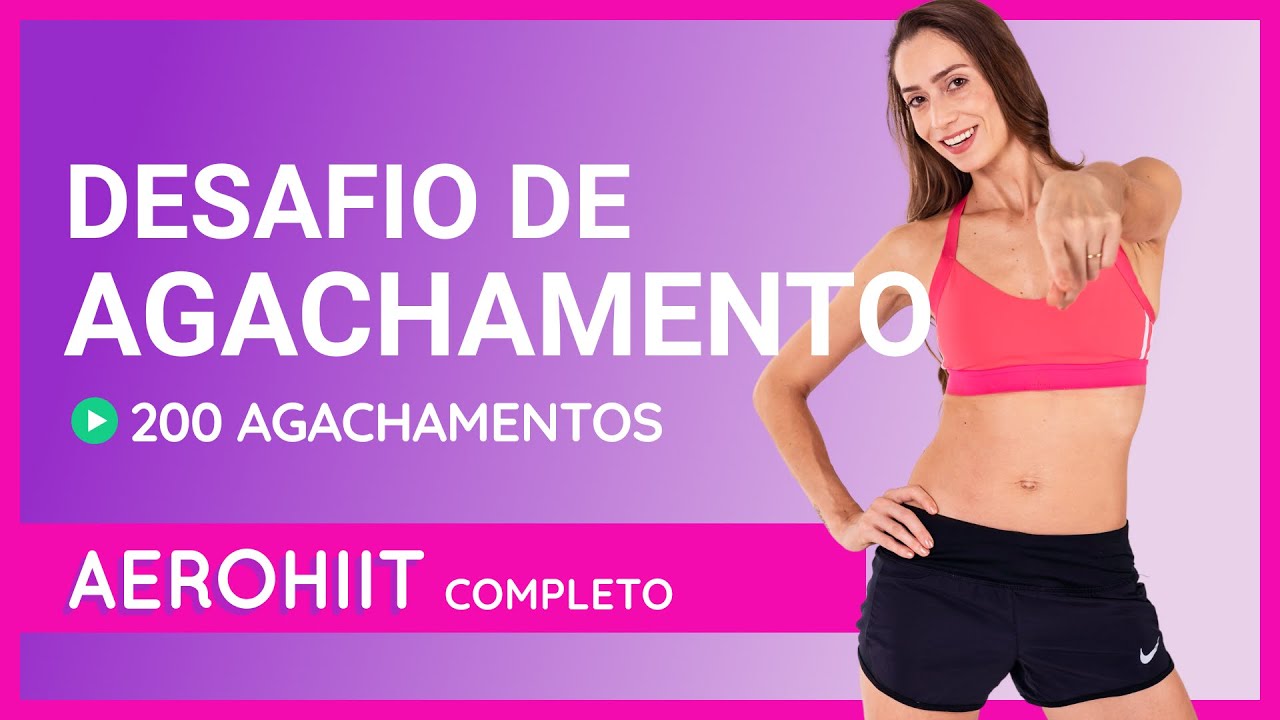 Treino de AEROHIIT - desafio de agachamento