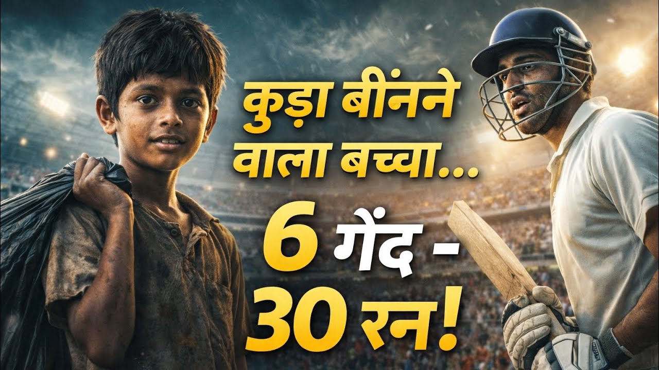 “कूड़ा बीनने वाला बच्चा जिसने 6 गेंद में 30 रन बनाने की बात कही 😱🔥”| #trendingvideo #viralvideo #ai