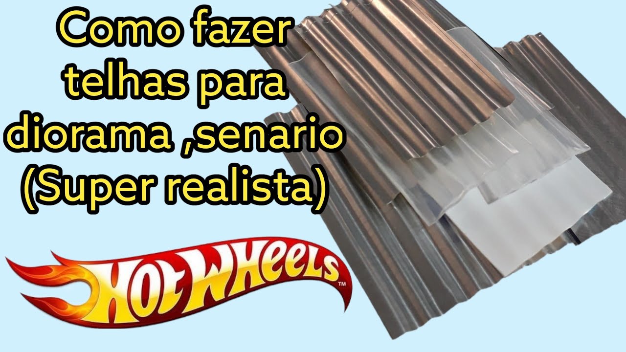 como fazer telhas para  diorama hotwheels com materiais faceis de achar