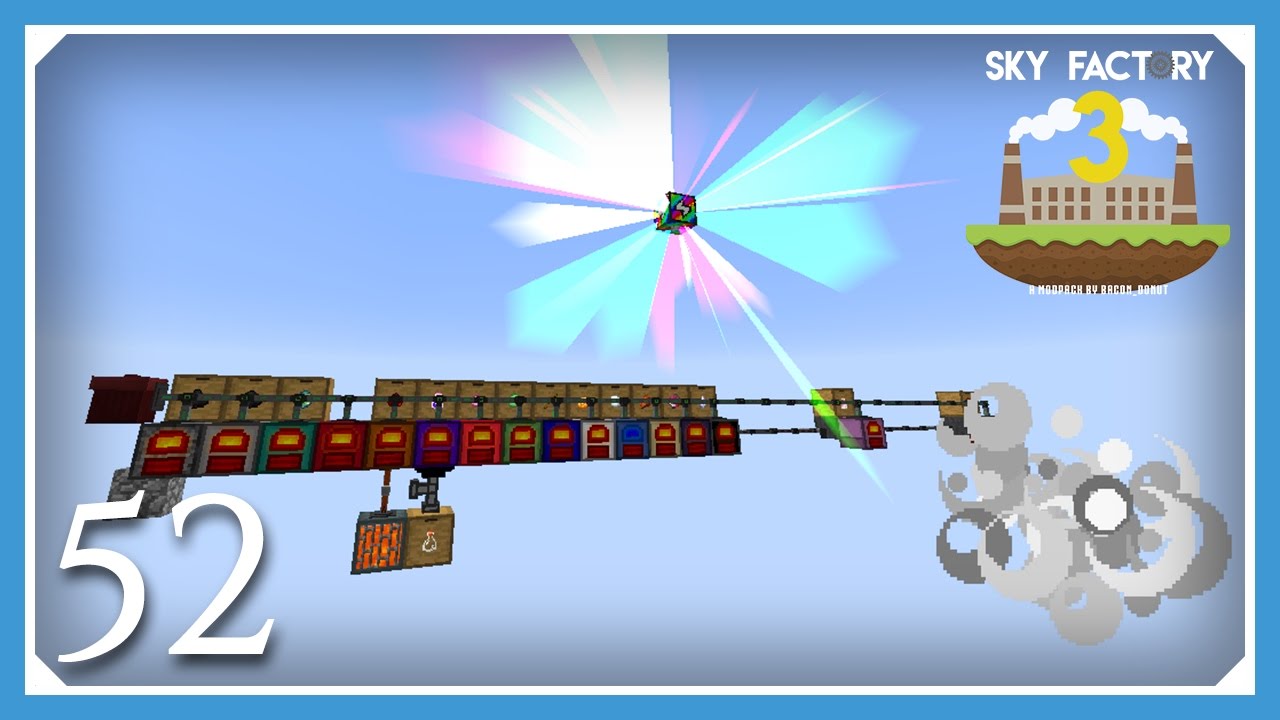 FTB Sky Factory 3 | Extra Utilities Rainbow Generator! | E52 (Modded Skyblock Minecraft 1.10.2)