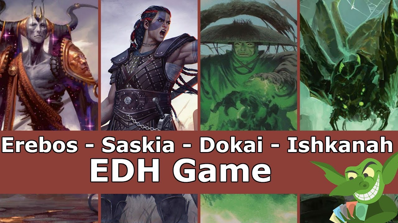 Erebos vs Saskia vs Dokai vs Ishkanah EDH / CMDR game play for Magic: The Gathering