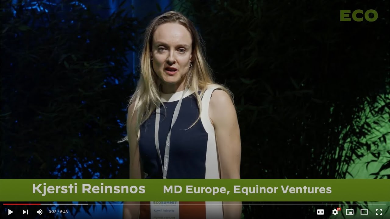 Kjersti Reinsnos pitches Equinor Ventures