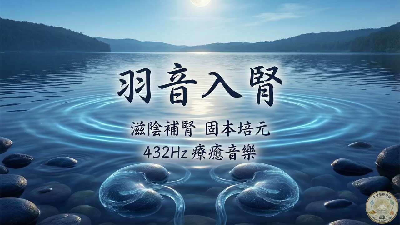 【腎水滋潤】五音養生：8分鐘羽音淨化 432Hz 🌧️消除焦慮、滋陰補腎、靈性排毒 | Theta波助眠