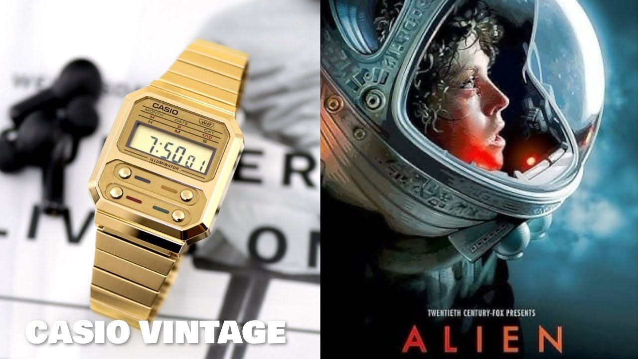 CASIO VINTAGE ALIEN QUARTZ 朱仔推介《向F-100異形👿電影主題錶款致敬🧐復古金石 跳字八角方形✨A100WEGG 1A2》快閃優惠258/隻 tel 9167 7026😍