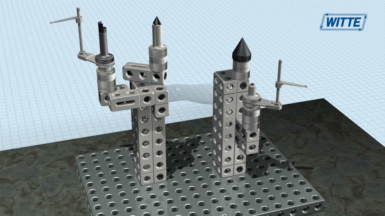 ALUFIX Building Block System Assembly of a Modular Measuring Fixture