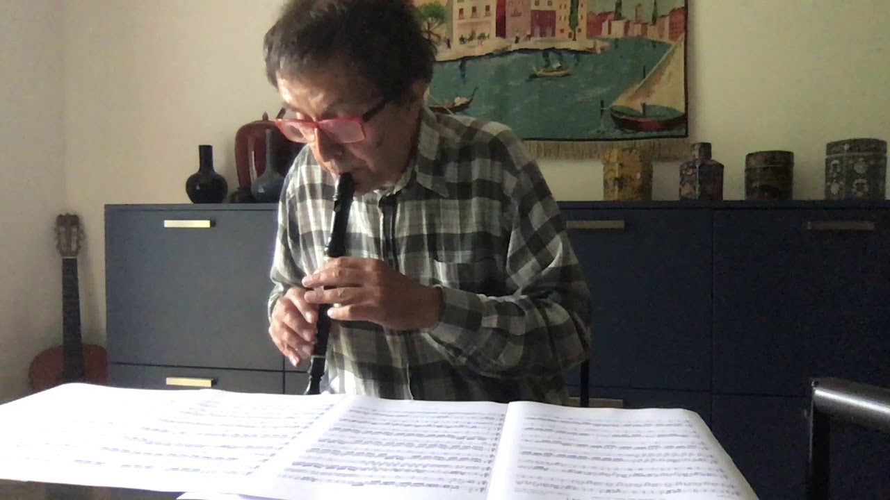 A.  Vivaldi, Concerto per flautino (1/3) RV 443 set for soprano and tenor recorder