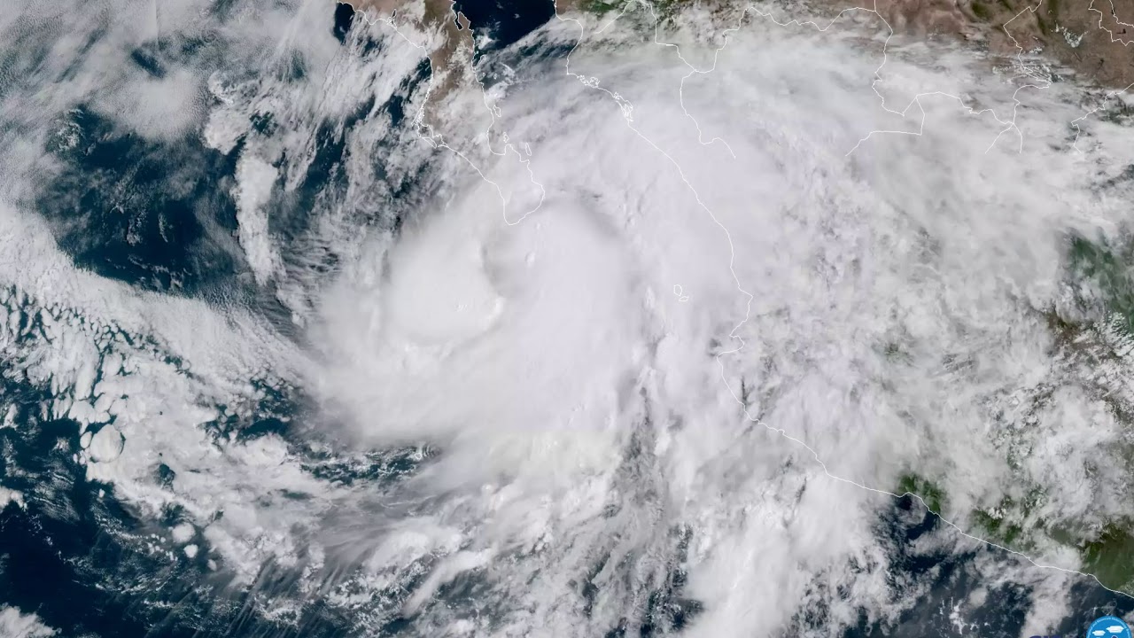 Tropical Storm Lidia Just Offshore from Baja California