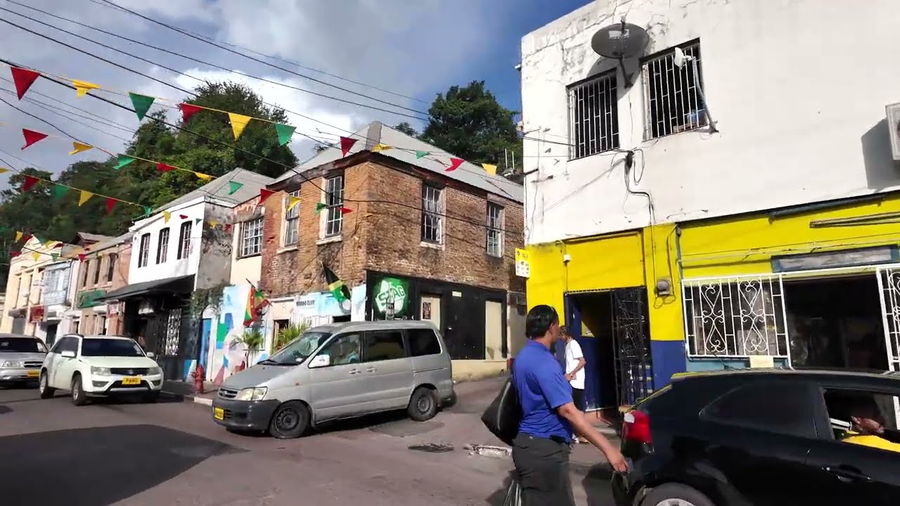 POV DRIVING TOUR GRENADA, ST GEORGES. THROUGH TOWN - RELAXING LO FI MUSIC