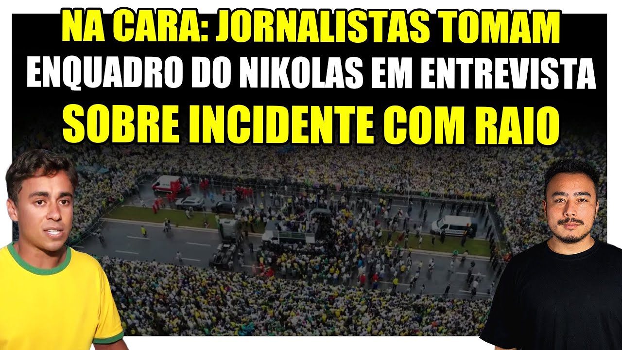 🟥 Na cara: Jornalistas tomam enquadro do Nikolas em entrevista sobre incidente com raio!
