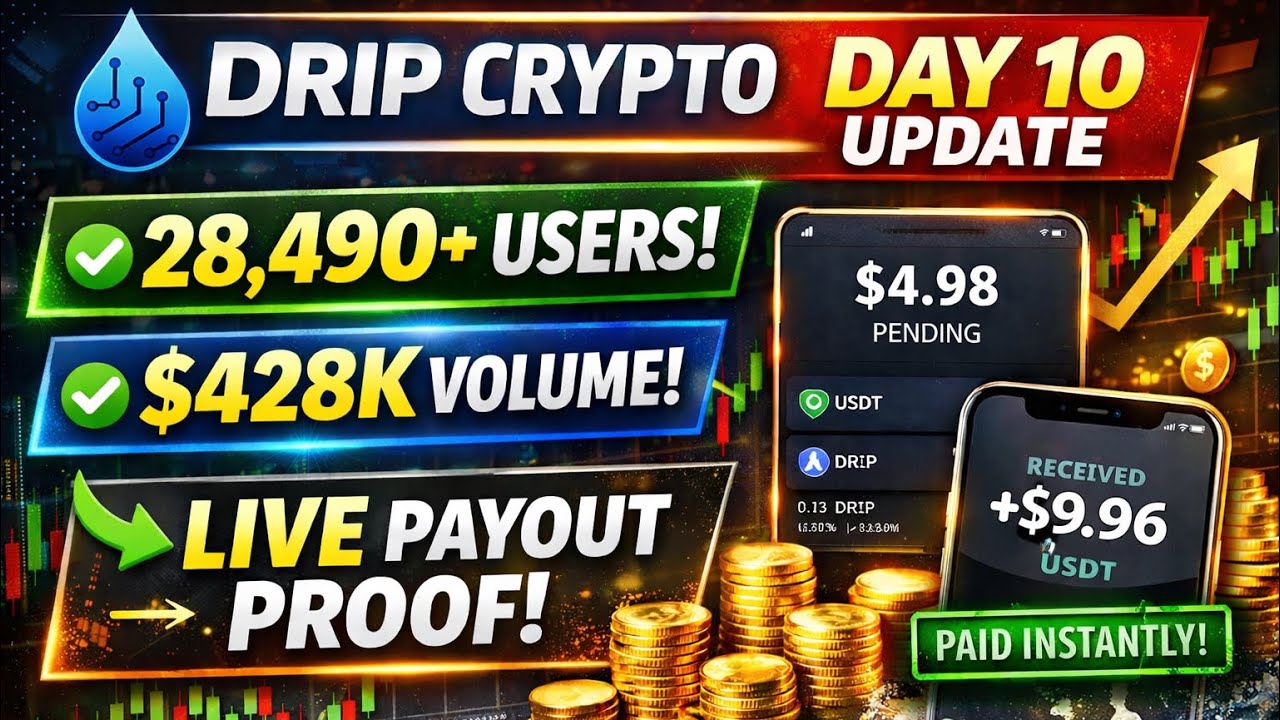 DRIP Crypto Day 10 Results 🔥 Real Payouts, Massive Growth & Live Node Earnings