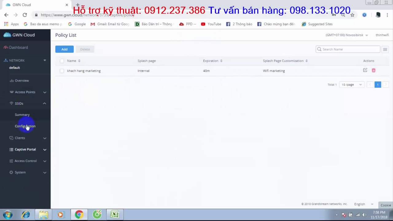 how to setup marketing wireless Grandstream GWN7600