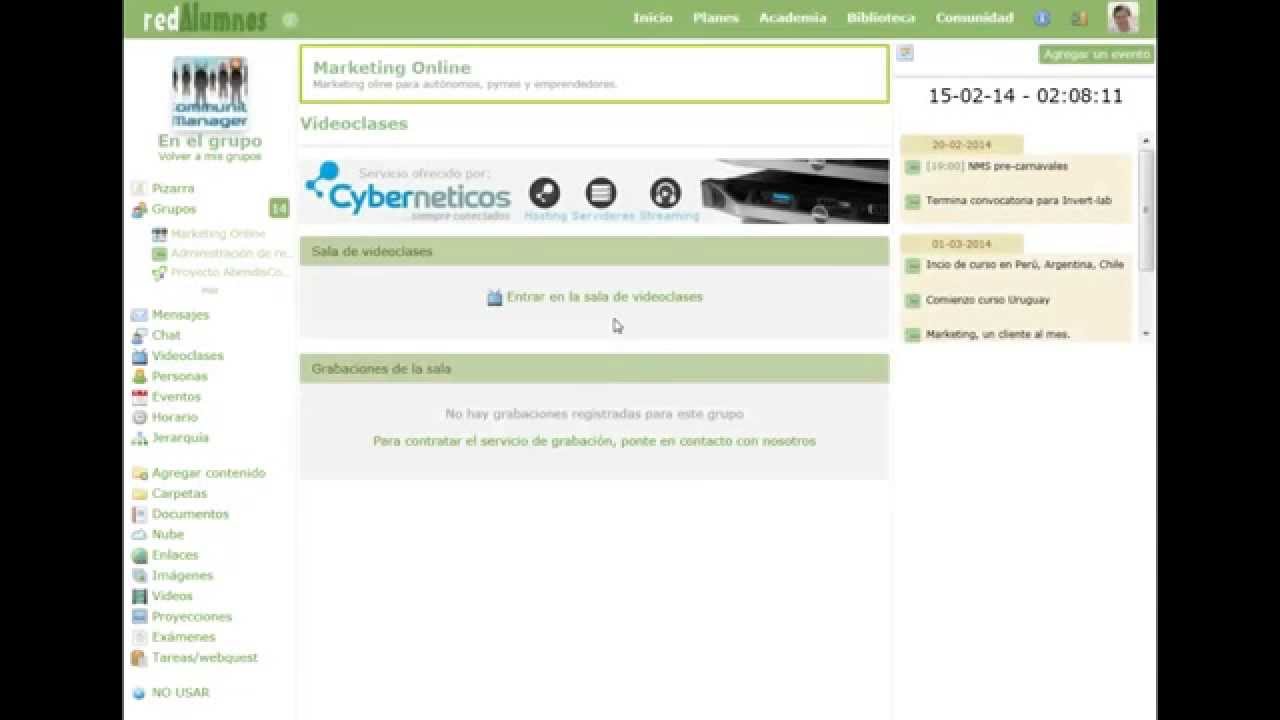 Videotutorial redAlumnos - Crear una videoclase