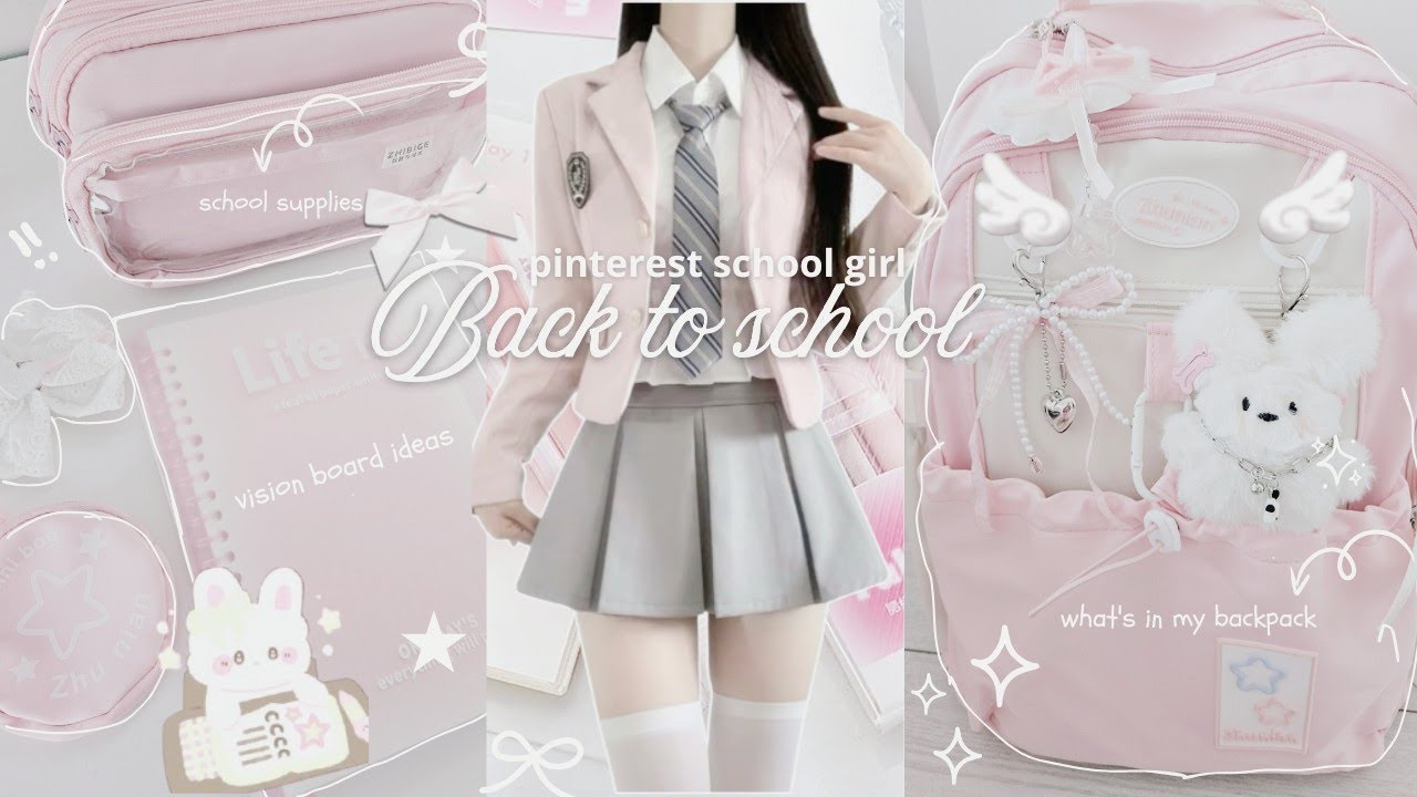 BACK TO SCHOOL prep 2025 🎧 🎀 : what’s in my backpack, pinterest school girl, vision board ★
