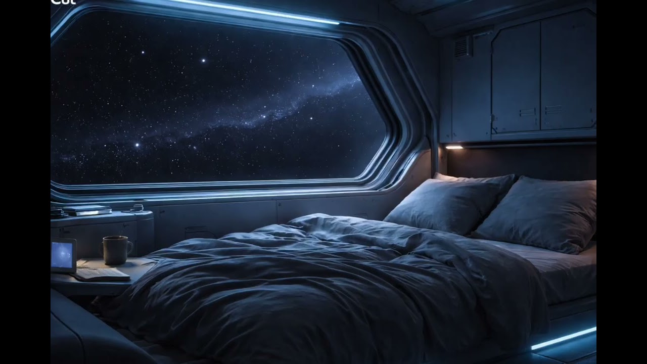 Cozy Spaceship Cabin 🚀 Deep Space Sleep Ambience | Relaxing Ambient Sound (2 Hours)/睡眠用BGM