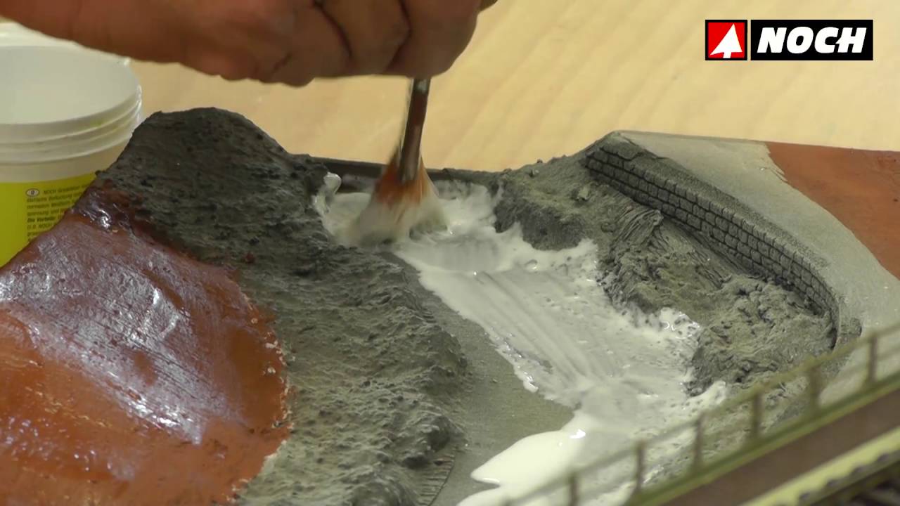 NOCH Bastel-Workshop Modell-Landschaftsbau Teil 12 von 24: Anlegen eines Gebirgsbachs