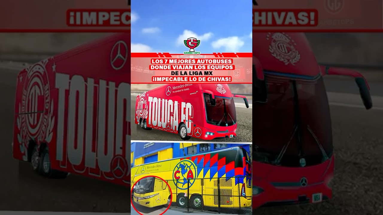 Los 7 mejores AUTOBUSES donde viajan los equipos de la Liga MX ¡IMPECABLE lo de Chivas!🚌🚨🤩