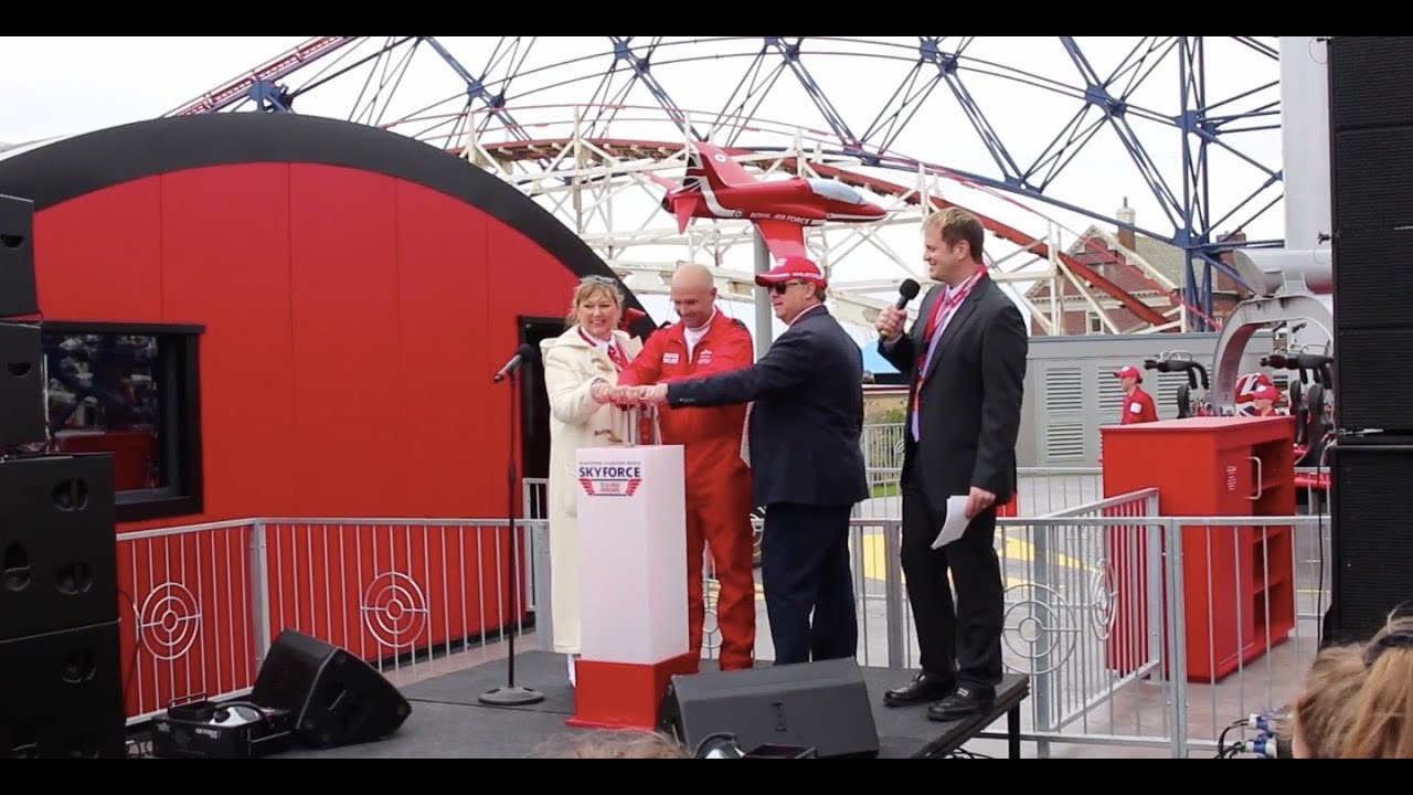 Red Arrows Skyforce the ride Grand opening at Blackpool Pleasure Beach
