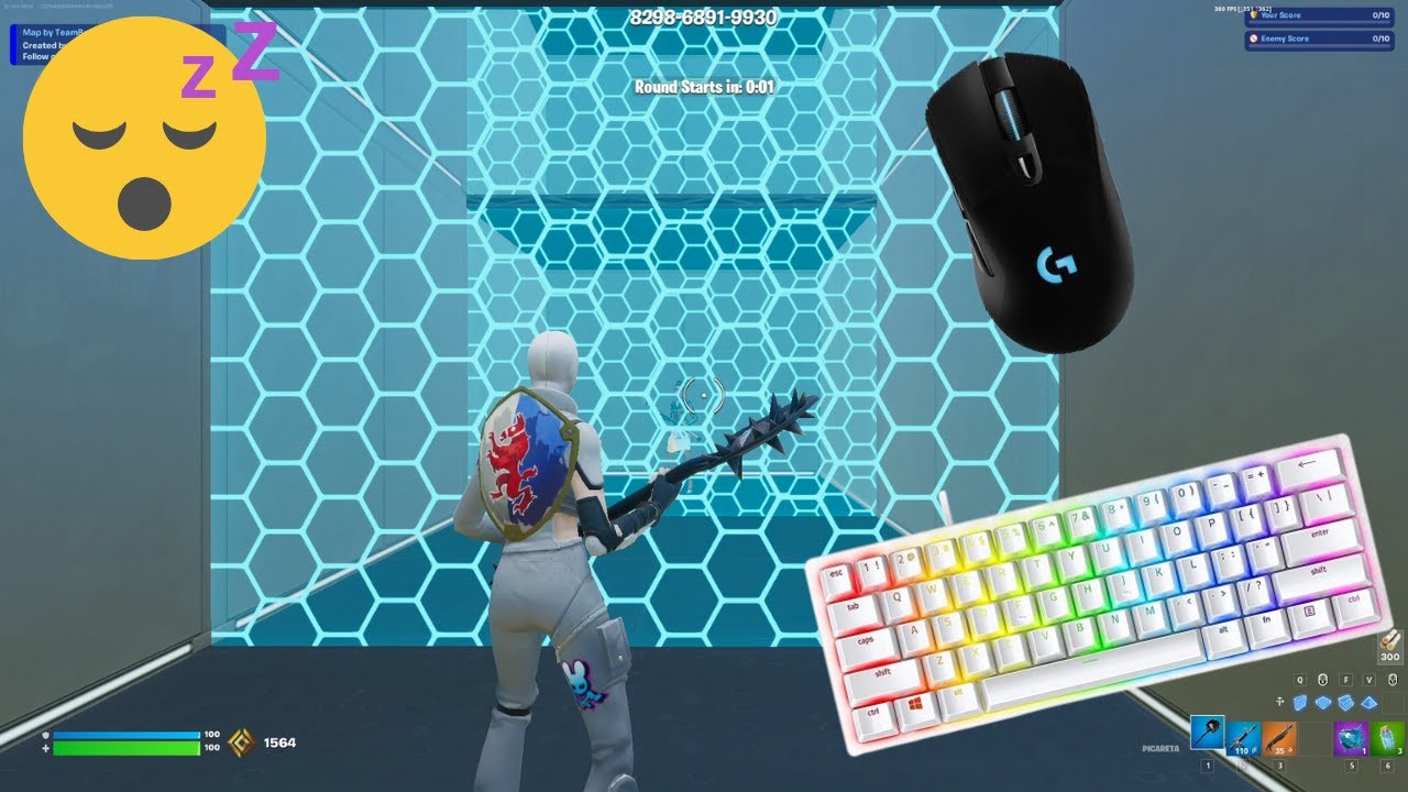 ASMR Fortnite Chill 🌟1v1 Piece Control 😴 Keyboard and Mouse Razer Huntsman Mini 360HZ 0 PING 4K