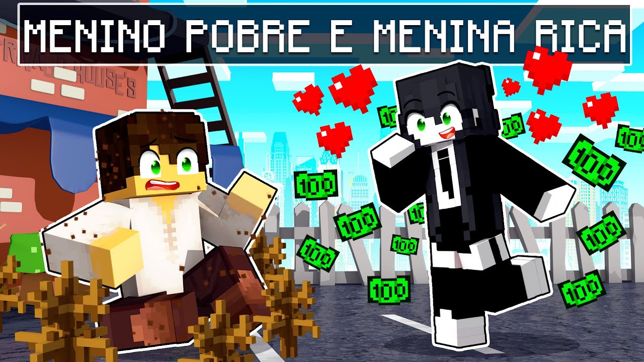 MENINA MILIONÁRIA se APAIXONOU pelo MENINO POBRE no MINECRAFT ✭ Guihh ✭