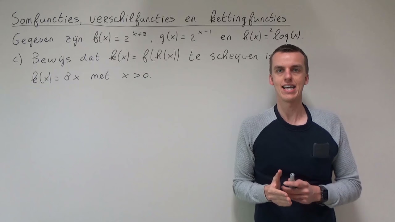 Somfuncties, verschilfuncties en kettingfuncties (HAVO wiskunde B)