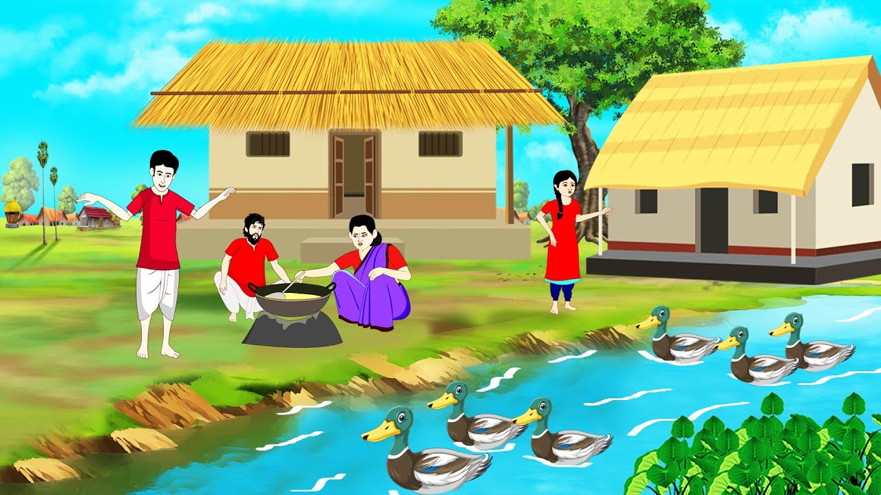 নদীর তীরে সুখের সংসার । thakurmar jhuli । Bengali Moral Stories Cartoon । Rupkothar Golpo I Bangla