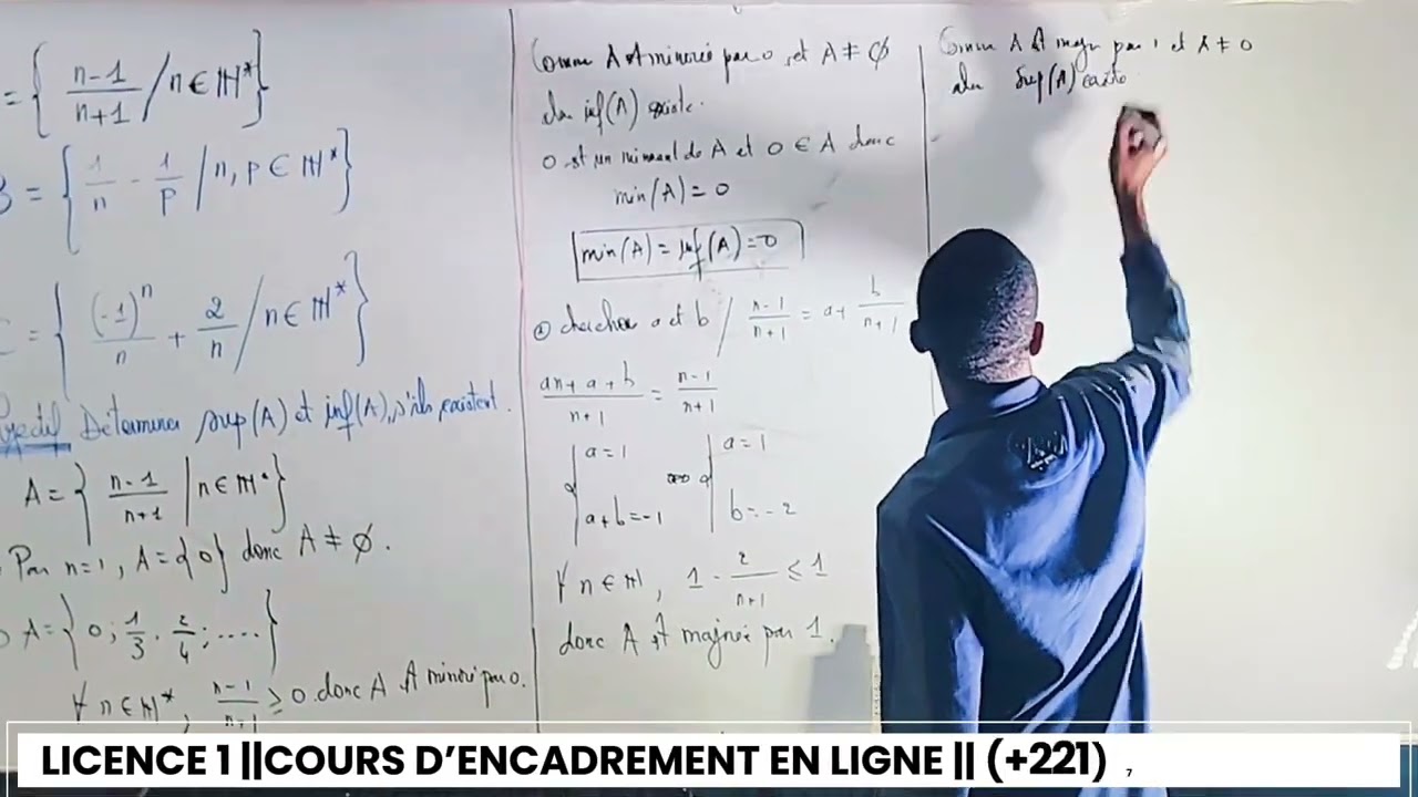 Cours Analyse l1 - Borne sup et Borne inf _ explication Simple et détaillée /MPI/ LMI- MPCI/LGI/PC