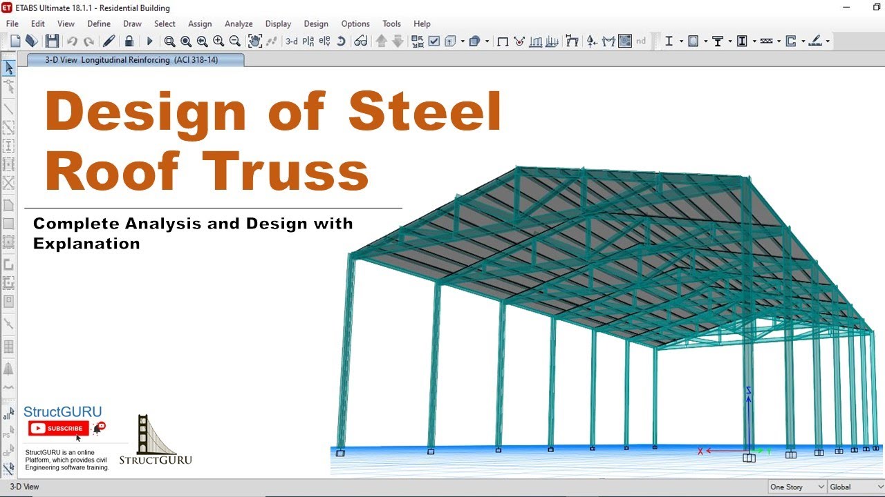 Design of Steel Roof Truss in ETABS