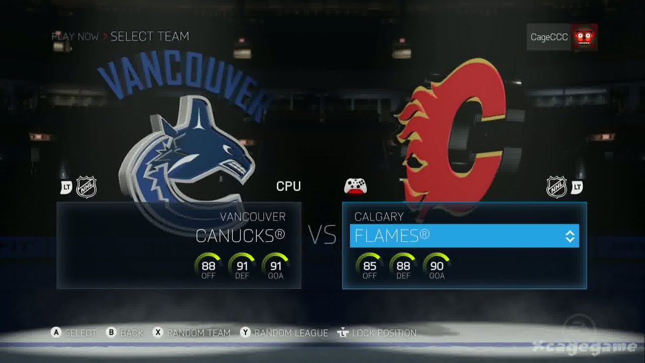 NHL 15 - Gameplay Vancouver vs Calgary - Xbox One  - Full Game [ HD ]