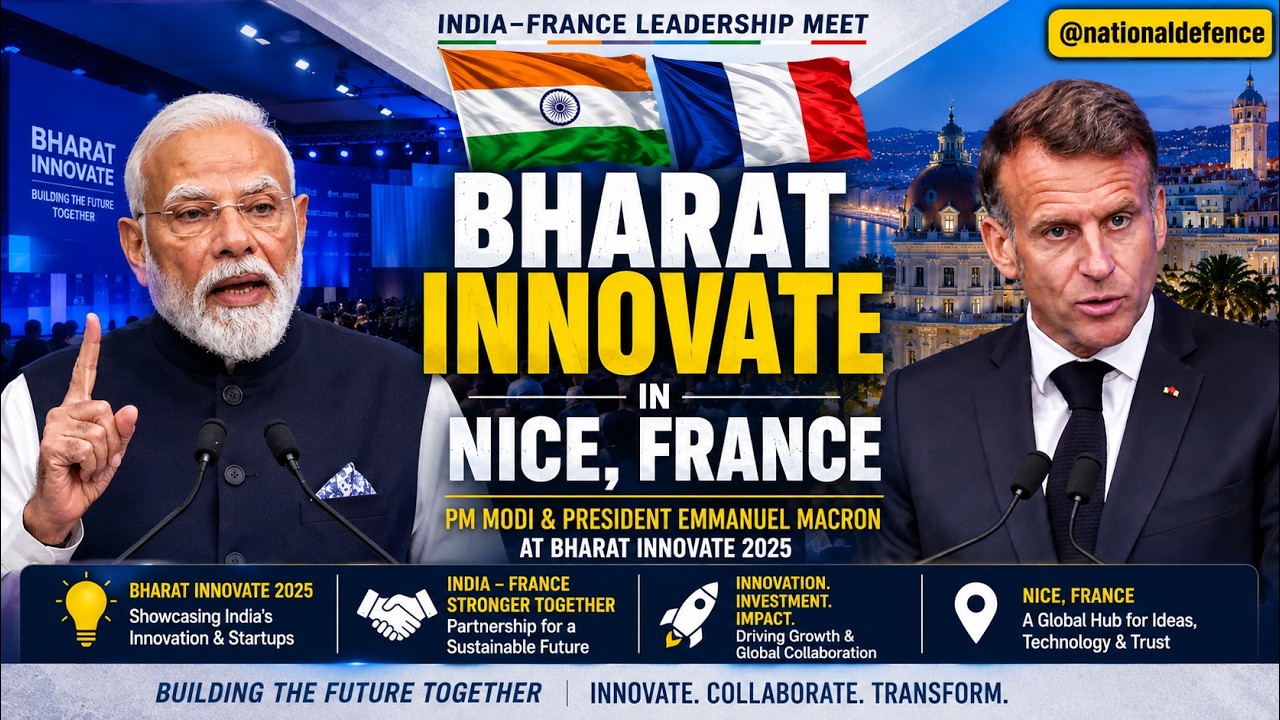 PM Modi & Macron Launch Bharat Innovates 2026 in Nice! India's Startups Go Global!