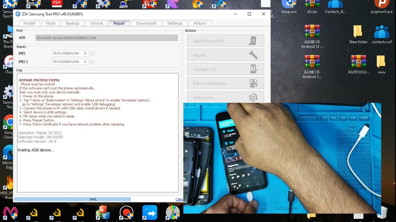 Samsung a505f galaxy a50 imei repair