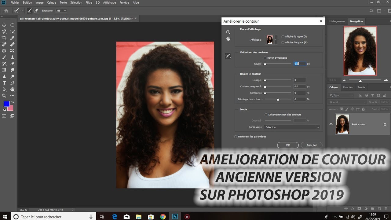 AMELIORER LES CONTOURS ANCIENNE VERSION PHOTOSHOP 2019