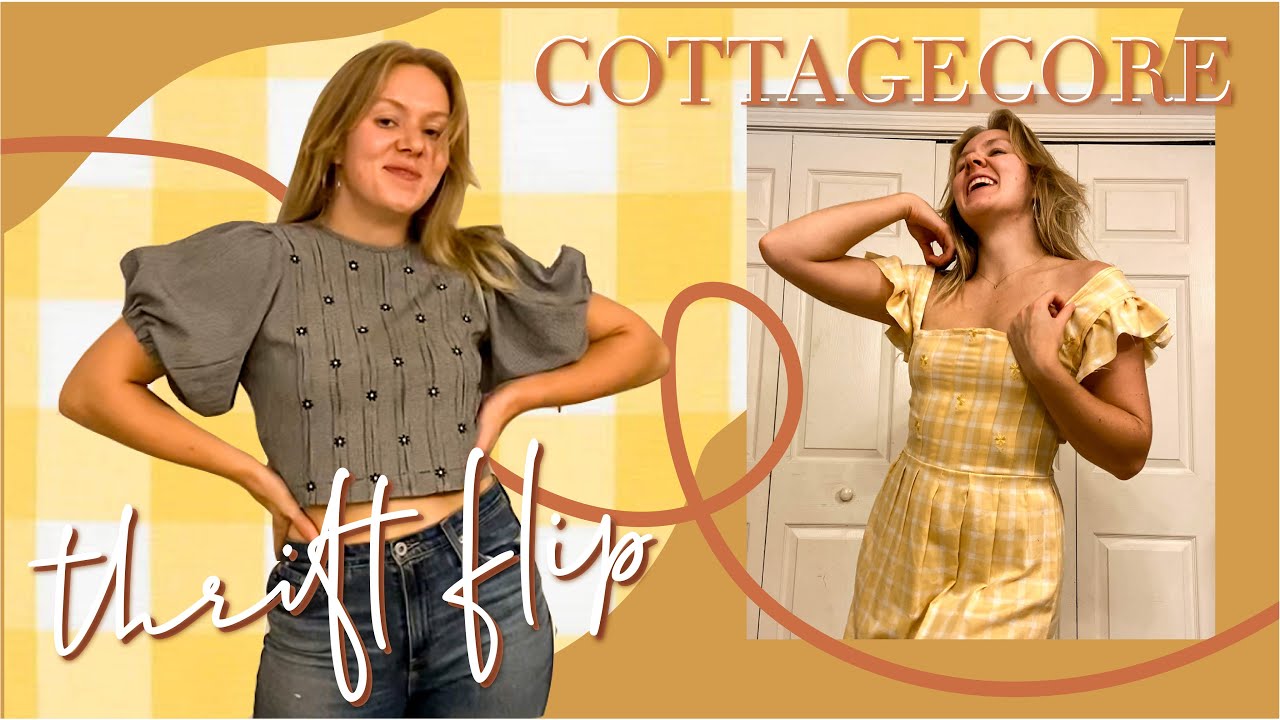 COTTAGECORE THRIFT FLIP | Экстремальные самодельные преобразования одежды, вдохновлённые стилем к...