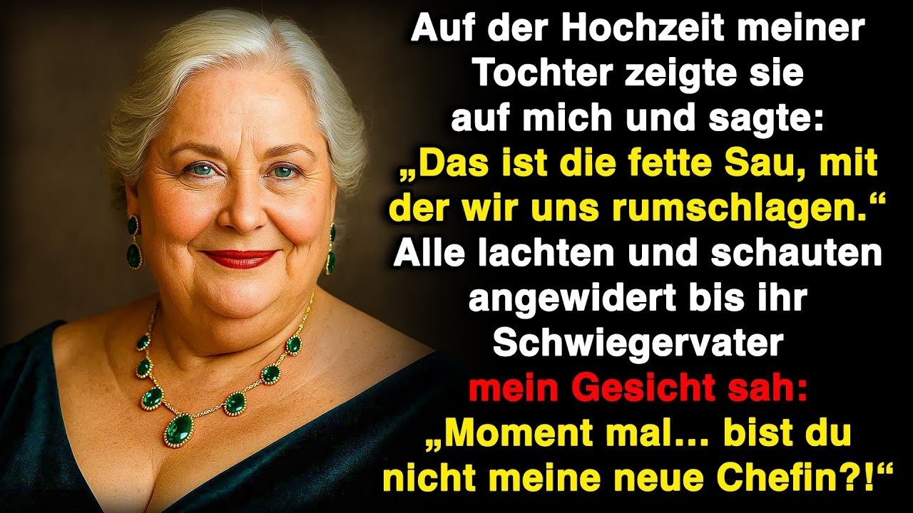 Auf der Feier nannte mich meine Tochter fette Sau – doch ihr Schwiegervater sah die Millionärin!