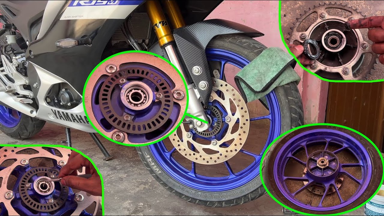R15M/V4 | Wheel Bearing Greasing Complete Guide | Rear & Front Tyre Step-by-Step Tutorial