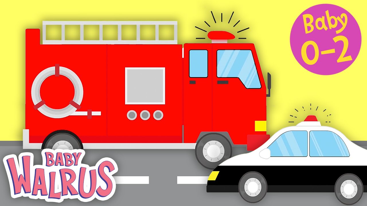 Meine ersten Worte - Fahrzeuge und ihre Ger&auml;usche | Lernserie f&uuml;r Babys 0-2 🚒  🚲