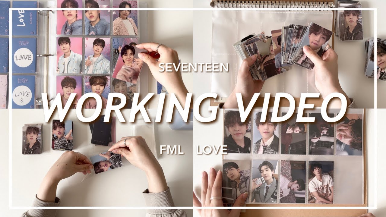 SEVENTEEN ￤ working video🕯￤ FML LOVE トレカ整理・収納 ￤ 作業動画 ⸝⋆ 　︴ 세븐틴 포카 정리 asmr carat vlog