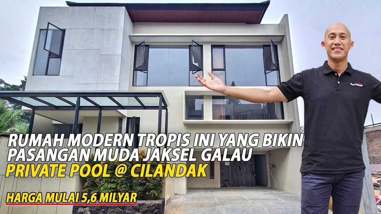 RUMAH MODERN TROPIS INI YANG BIKIN PASANGAN MUDA JAKSEL GALAU, PRIVATE POOL @CILANDAK