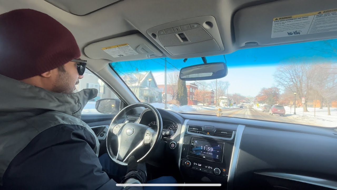 -30°C Outside 🥶 and My Car Still Started?🚗✌️ Driving to work in dangerous weather condition|
