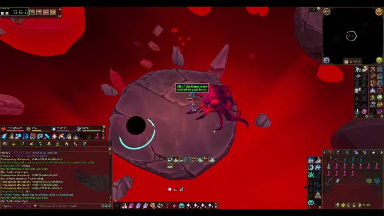 loot from collection log of Flesh hatcher Mhekarnahz