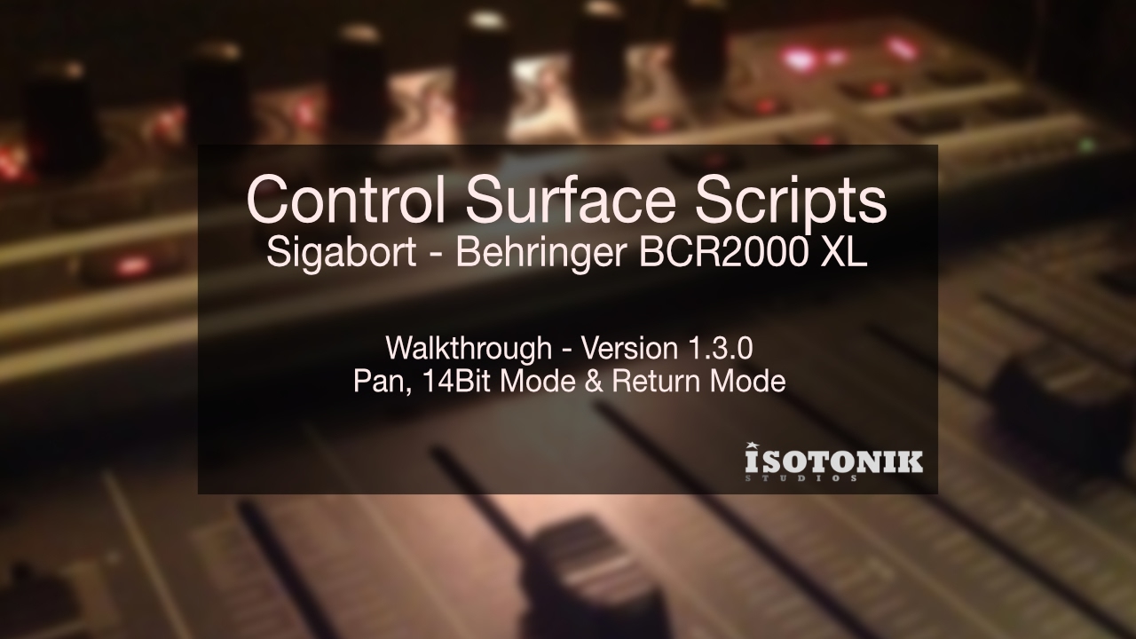 Ableton Live Control Surface Scripts - Sigabort Behringer BCR2000 XXL - Version 3